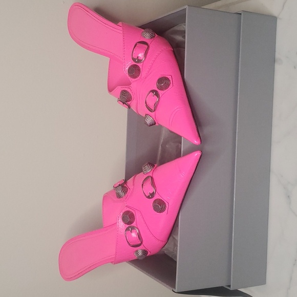 Cagole Pointed Toe Mule Pink - Picture 10 of 17